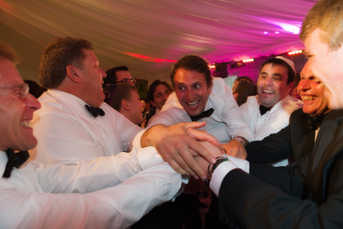 Wedding photograph of Jewish wedding celebrations