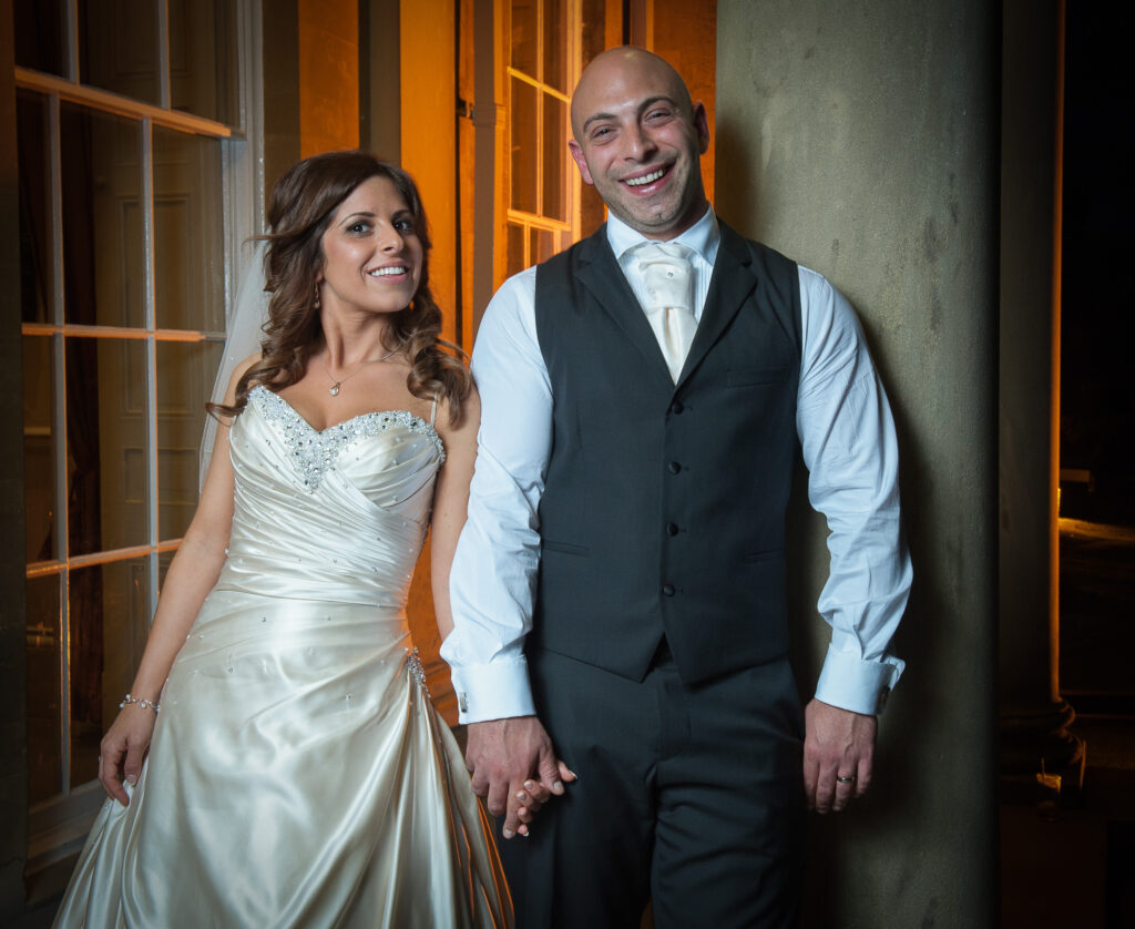 Dramatic evening wedding