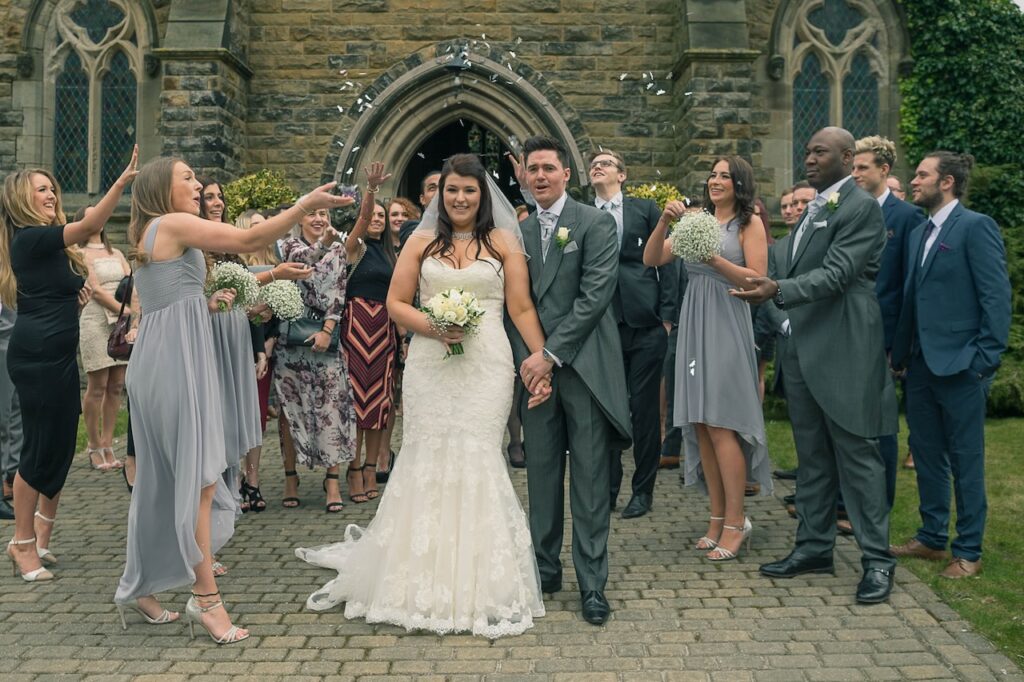 James and Kat's Wedding Running Park Harrogate North Yorkshire